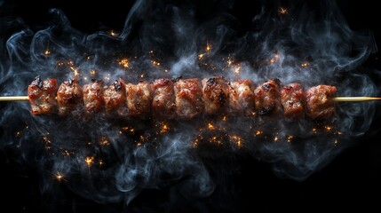 Smoky Charred Pork Skewers with Ember Glimmer