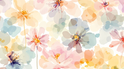 watercolor background with butterflies