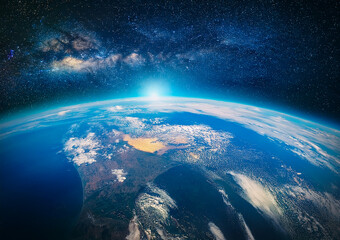 Obraz premium Earth from the perspective of space