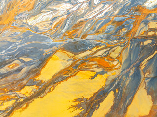 Top view of abstract nature textures in vibrant colors