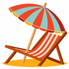 beach chair with umbrella