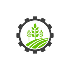 Modern agriculture technology logo.