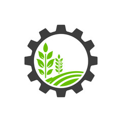 Modern agriculture technology logo.