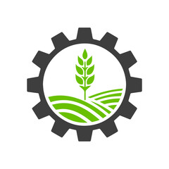 Modern agriculture technology logo.