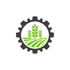 Modern agriculture technology logo.