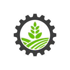 Modern agriculture technology logo.