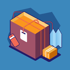 vector illustration of a box with a gift box