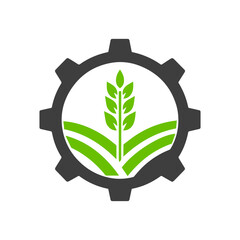 Modern agriculture technology logo.