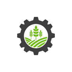 Modern agriculture technology logo.