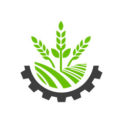 Modern agriculture technology logo.