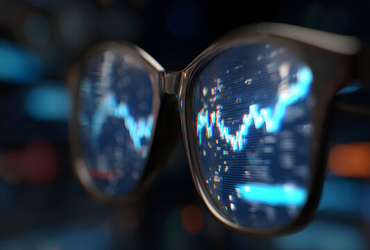 Animated Graph Reflection in Glasses