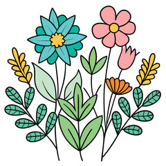 Wildflower on a white background