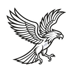 Eagle Line Art Vector
