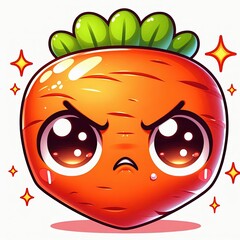 Fototapeta premium carot cartoon character angry