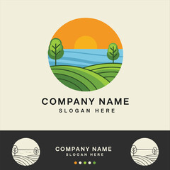 Fototapeta premium lawn care logo design creative idea design inspiration