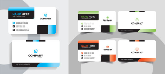 Modern and Minimal Business Card Templates for Corporate Use. Elegant and creative business card template for professionals.