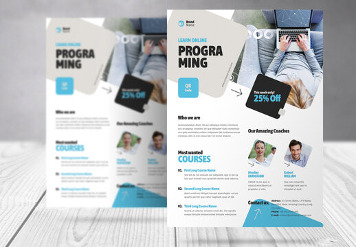 Online Learning Flyer for Courses