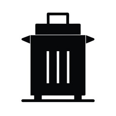 trash can isolated on white