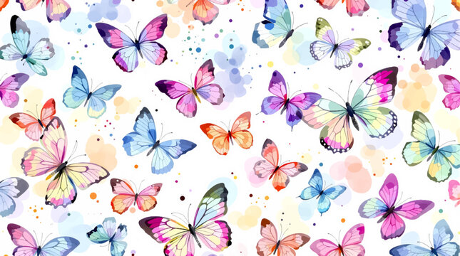 seamless pattern with butterflies