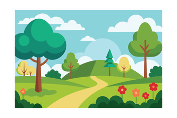 Fototapeta premium landscape with trees