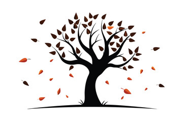 Fototapeta premium abstract tree with hearts