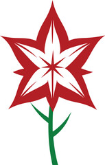 Cyprus  flower vector illustration on transparent background.