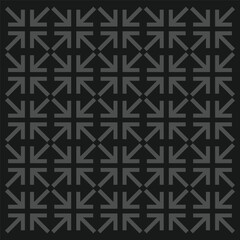 Center Directional Arrows vector Arrow pattern. grayscale