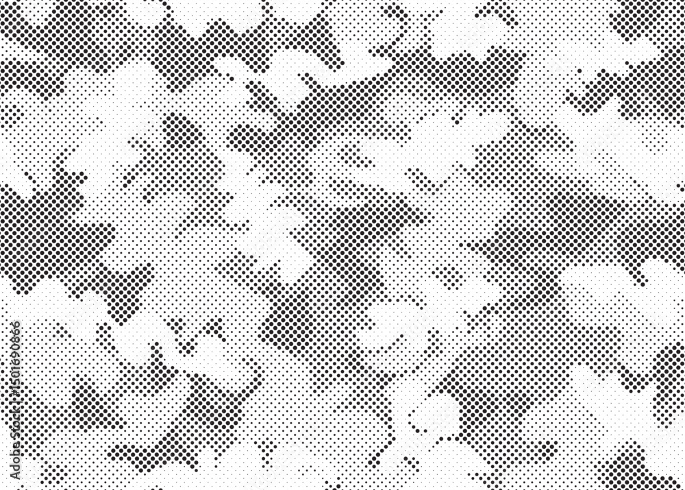 Leinwandbilder Abstract halftone camouflage military texture background soldier repeated seamless pattern. Dotted camouflage pattern background seamless vector illustration.