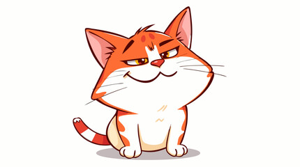 Obraz premium Playful Orange Cartoon Cats – Expressive Character Illustrations