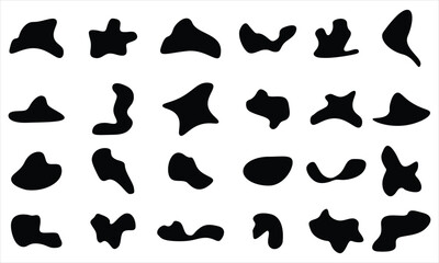 Blob shape organic vector set