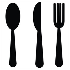 Spoon,knife and fork icon