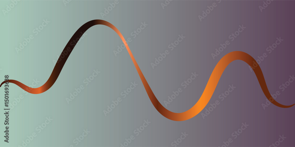 Poster abstract copper-colored line art on gray background. this image showcases dynamic, copper-colored li