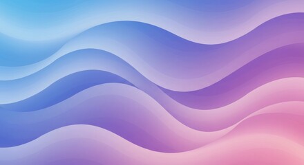 Obraz premium Abstract pastel waves background with smooth gradient from blue to pink