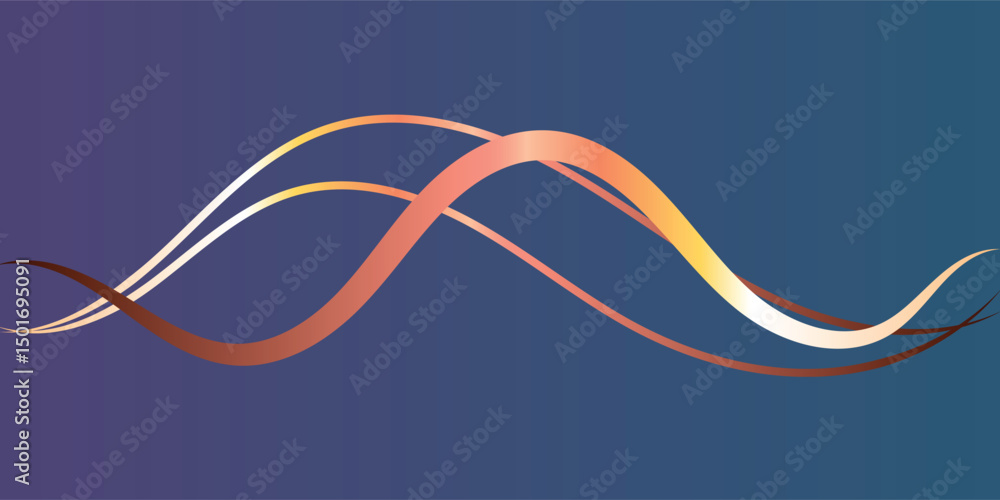 Poster abstract background with flowing, gradient lines. this is a dynamic abstract background featuring ov