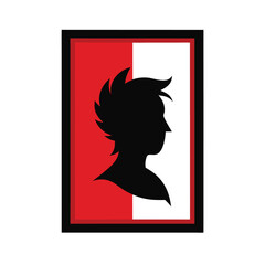 vector illustration of a woman with red hair