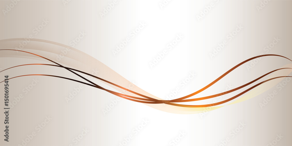 Fototapete this image features a smooth copper-toned ribbon shape with a subtle gradient, curving gracefully ag