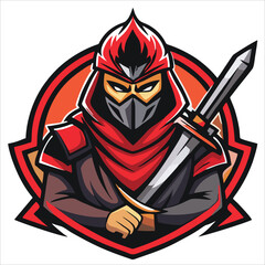 Gaming character mascot logo design for team esport gaming vector