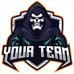 Gaming character mascot logo design for team esport gaming vector