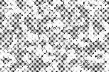 Abstract halftone camouflage military texture background soldier repeated seamless pattern. Dotted camouflage pattern background seamless vector illustration.