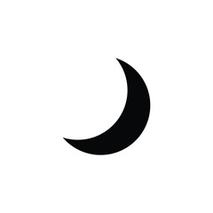 Obraz premium Moon and Night Solid Icon Minimalist Midnight and Moonlight Vector Design for Web, UI, and Multi-Purpose Use