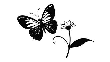 Butterfly Landing on a Flower