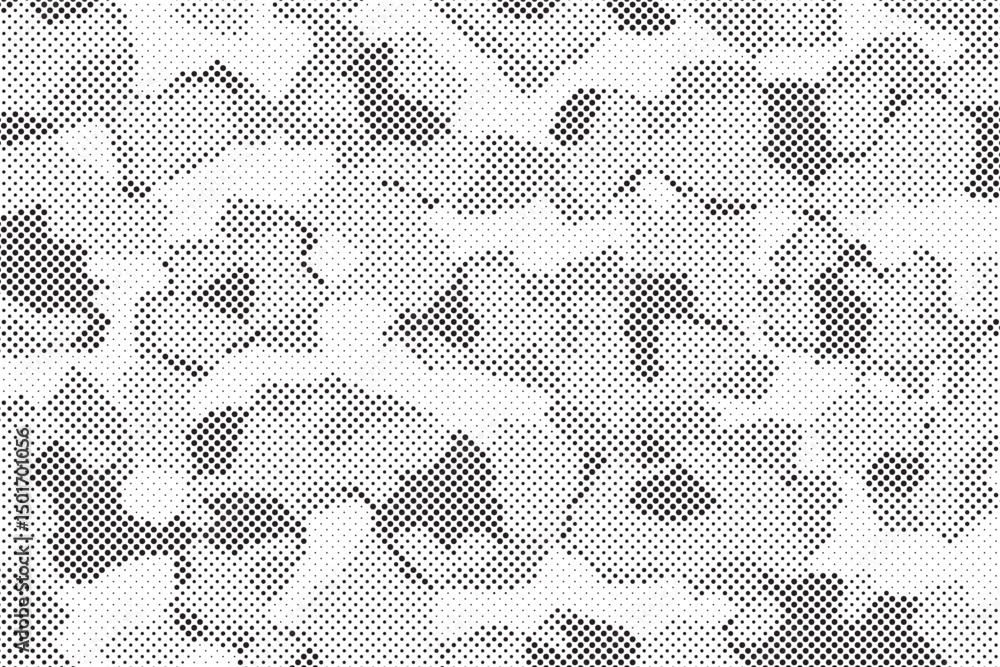 Fototapete abstract halftone camouflage military texture background soldier repeated seamless pattern. dotted c