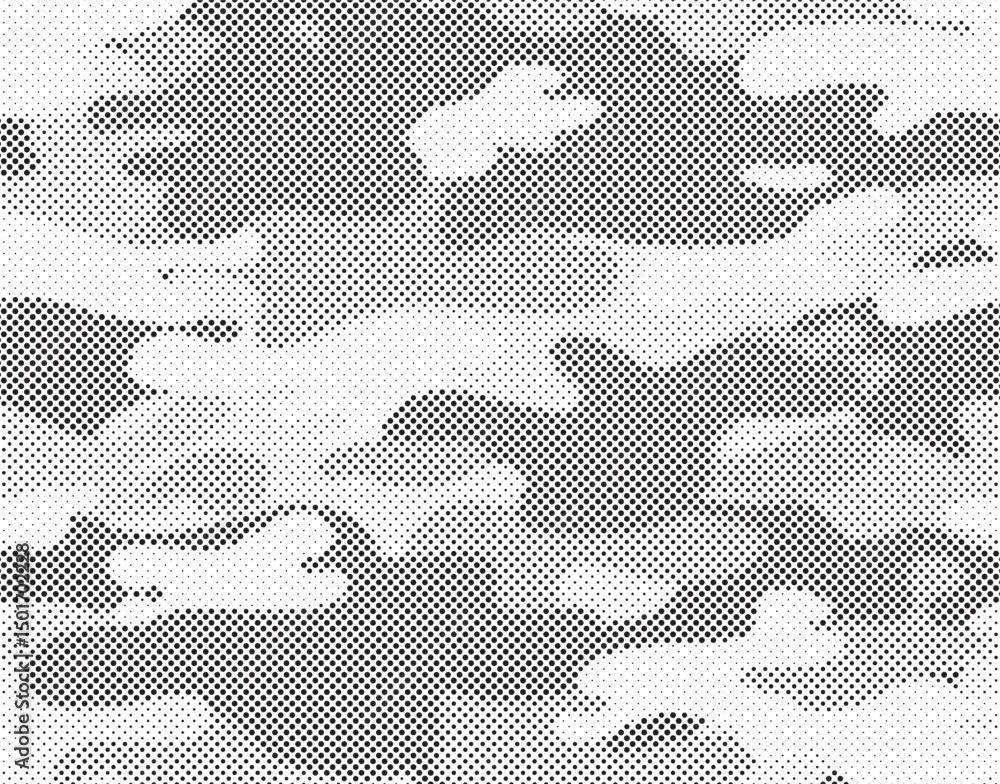 Leinwandbilder abstract halftone camouflage military texture background soldier repeated seamless pattern. dotted c