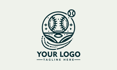 Vintage baseball emblem with glove, bat, and ball, detailed sports illustration, classic athletic design
