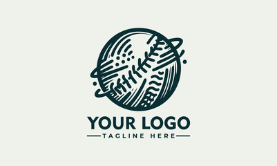 Vintage baseball emblem with glove, bat, and ball, detailed sports illustration, classic athletic design
