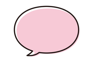 シンプルな吹き出し イラスト素材 赤