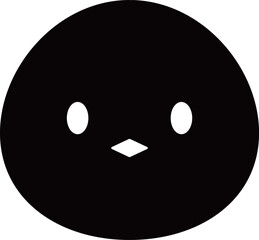 ヒヨコのアイコン　モノトーン © ベルベットR