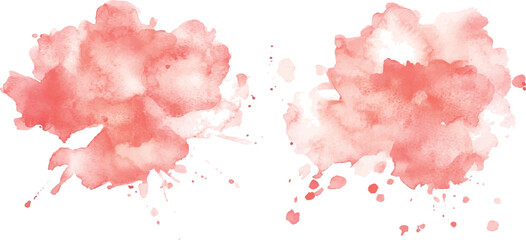 3 set of red watercolor brush strokes isolated on a white background. vector watercolor paint splashes flowing ink blots and dynamic color textures on a clean white background modern design.