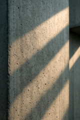Minimal Concrete Wall with Light and Shadow Close-up