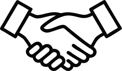 Obraz premium Handshake line icon symbolizing a business agreement, partnership, and successful deal